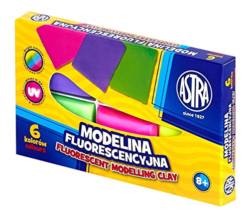 Modelina fluorescencyjna 6 kolorów