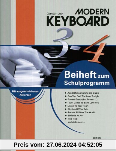 Modern Keyboard: Beiheft 3-4 zum Schulprogramm