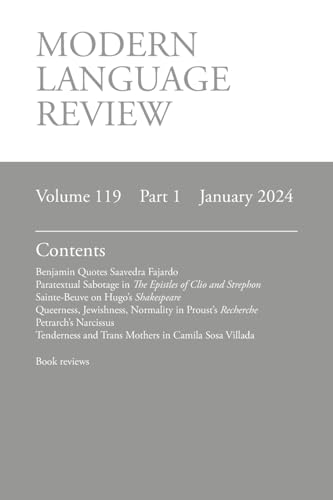 Modern Language Review (119.1) January 2024 von Modern Humanities Research Association