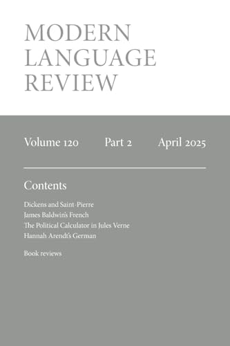 Modern Language Review (120.2) April 2025 von Modern Humanities Research Association