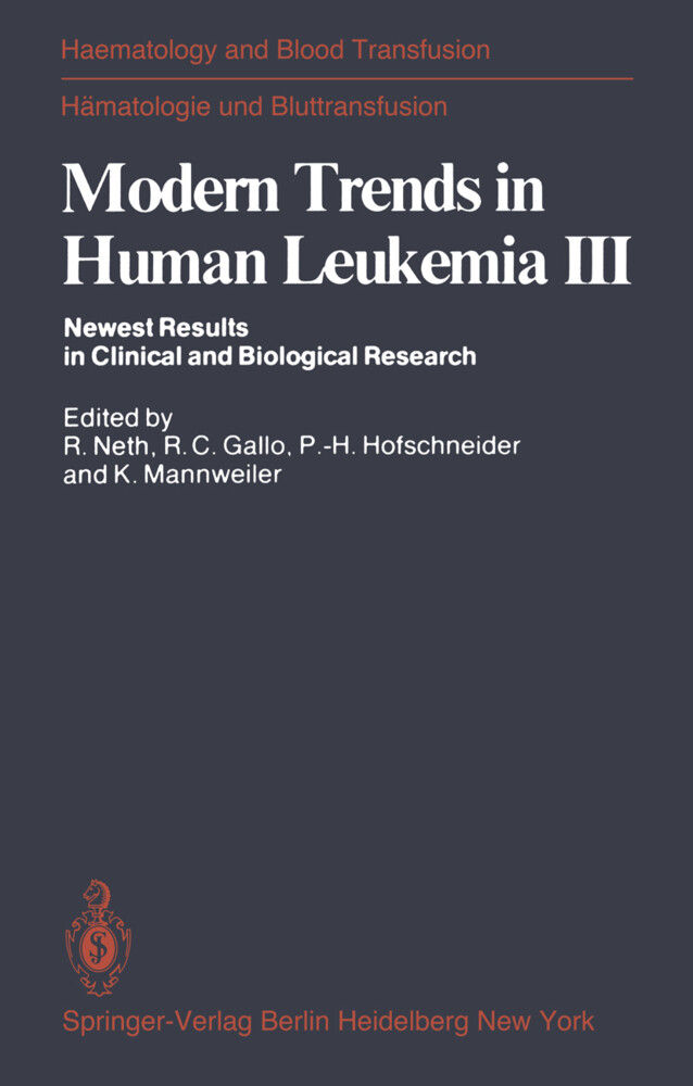 Modern Trends in Human Leukemia III von Springer Berlin Heidelberg