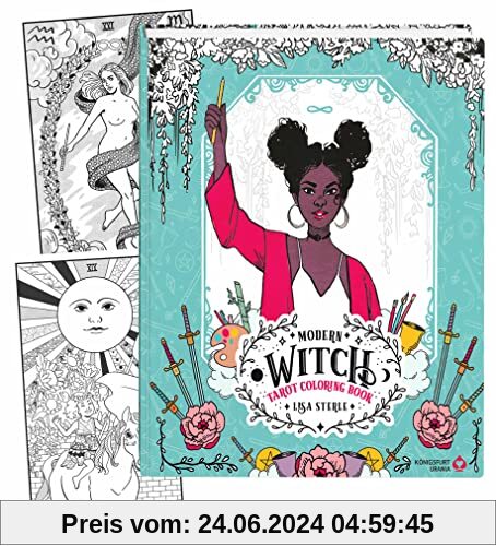 Modern Witch Tarot - Coloring Book: Modern, divers, kreativ - Mit vielen Extra-Informationen zu den bekannten Figuren (Ausmalbuch)