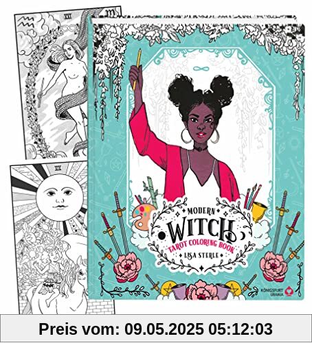 Modern Witch Tarot - Coloring Book: Modern, divers, kreativ - Mit vielen Extra-Informationen zu den bekannten Figuren (Ausmalbuch)