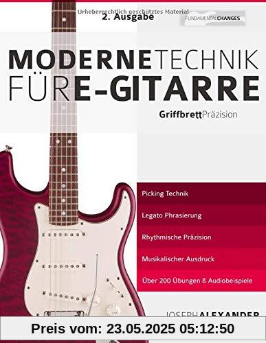 Moderne Technik für E-Gitarre: Picking, Legato, Rhythmusgefühl und Ausdruck