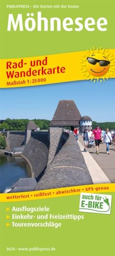 Möhnesee: Rad- und Wanderkarte mit Ausflugszielen, Einkehr- & Freizeittipps, wetterfest, reißfest, abwischbar, GPS-genau. 1:25000 (Rad- und Wanderkarte: RuWK)