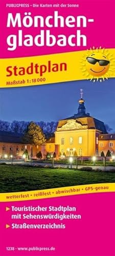 Mönchengladbach: Touristischer Stadtplan mit Sehenswürdigkeiten und Straßenverzeichnis. 1:18000 (Stadtplan: SP)