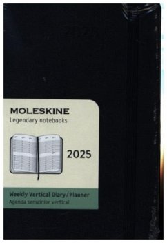 Moleskine 12 Monate Wochenkalender 2025, Pocket, Schwarz von Moleskine Germany