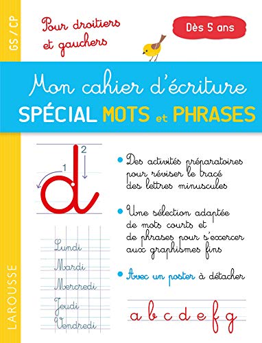 Mon cahier d'écriture spécial premiers mots et phrases: Pour s'exercer à l'écriture von Larousse