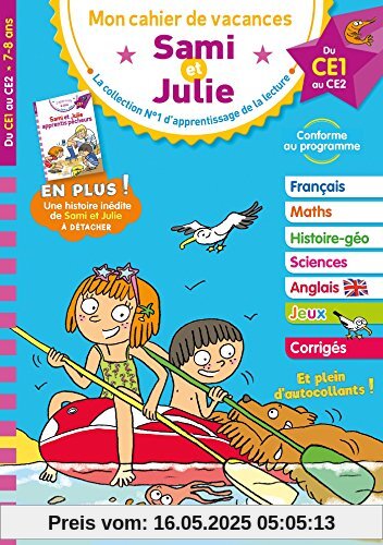 Mon cahier de vacances Sami et Julie : Du CE1 au CE2