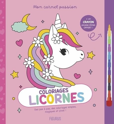 Mon carnet passion Coloriages licornes von FLEURUS