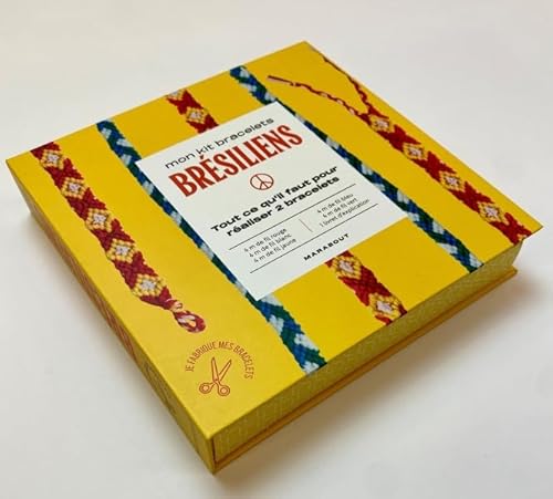 Mon kit bracelets brésiliens: Avec du fil de coton perlé rouge, blanc, jaune, bleu et vert et un livret d'explication von MARABOUT