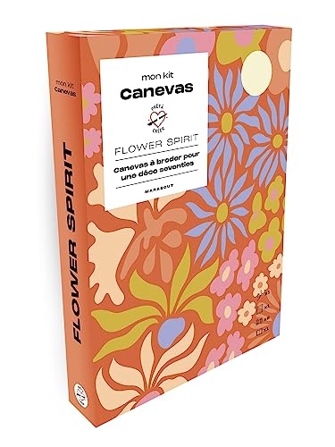 Mon kit canevas - Flower spirit: Canevas à broder pour une déco seventies von MARABOUT