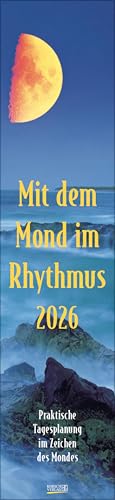 Mond-Langplaner 2026: Praktische Tagesplanung mit der Kraft des Mondes. Schmaler astrologischer Wandkalender mit Mondphasen. 11 x 48 cm von Korsch Verlag
