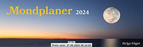 Mondplaner 2024: Der Wochenplaner für den Schreibtisch – Mit Monatsübersicht und viel Platz für Termine und Notizen – auch zum Aufstellen – 32,0 x 10,7 cm