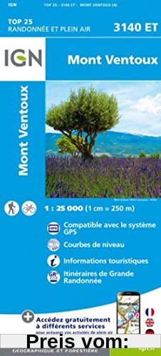Mont Ventoux  1 : 25 000