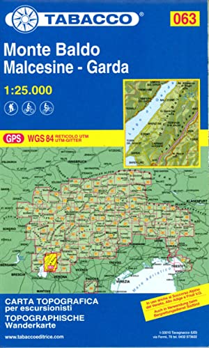 Monte Baldo 1:25 000: Tabacco Wanderkarte 63 (Carte topografiche per escursionisti, Band 63) Monte Baldo 1:25 000: Tabacco Wanderkarte 63 (Carte topografiche per escursionisti, Band 63)