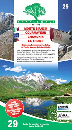 Monte Bianco - Courmayeur - La Thulle (wandelkaart, Band 29)