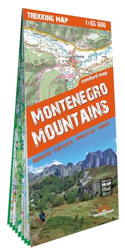 Montenegro mountains / Durmitor / Bjelasica / Prokletije / Komovi (Trekking map) von terraQuest