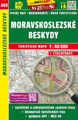 Moravskoslezské Beskydy / Mährisch-Schlesische Beskiden (Wander - Radkarte 1:40.000) (SHOCart Wander - Radkarte 1:40.000 Tschechien, Band 469) von SHOCart
