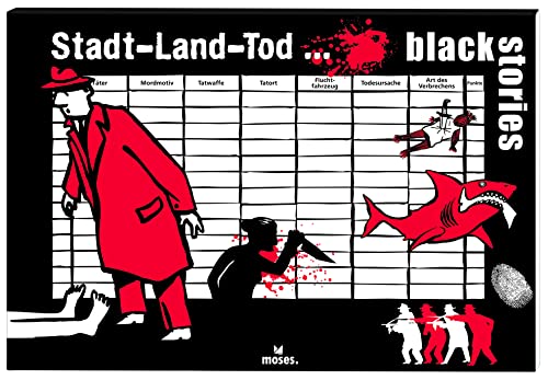 Moses 90021 black stories - Stadt Land Tod | Die rabenschwarze Stadt Land Fluss Version Moses 90021 black stories - Stadt Land Tod | Die rabenschwarze Stadt Land Fluss Version