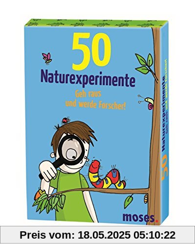 Moses MOS21079 50 Naturexperimente Geh raus und werde Forscher! | Kinderbeschäftigung | Kartenset Moses MOS21079 50 Naturexperimente Geh raus und werde Forscher! | Kinderbeschäftigung | Kartenset