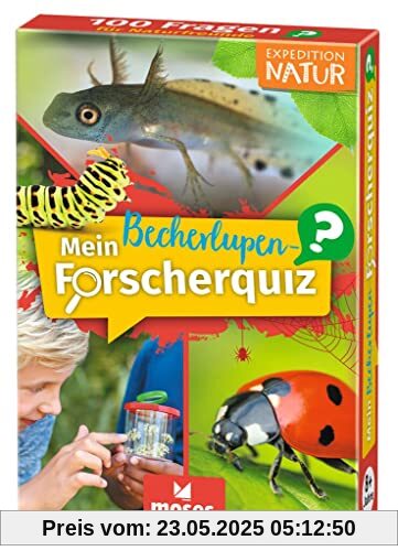 Moses. Expedition Natur Mein Becherlupen-Forscherquiz, 100 Fragen rund um Insekten, Spinnen und andere kleine Krabbeltiere, für Kinder ab 8 Jahren