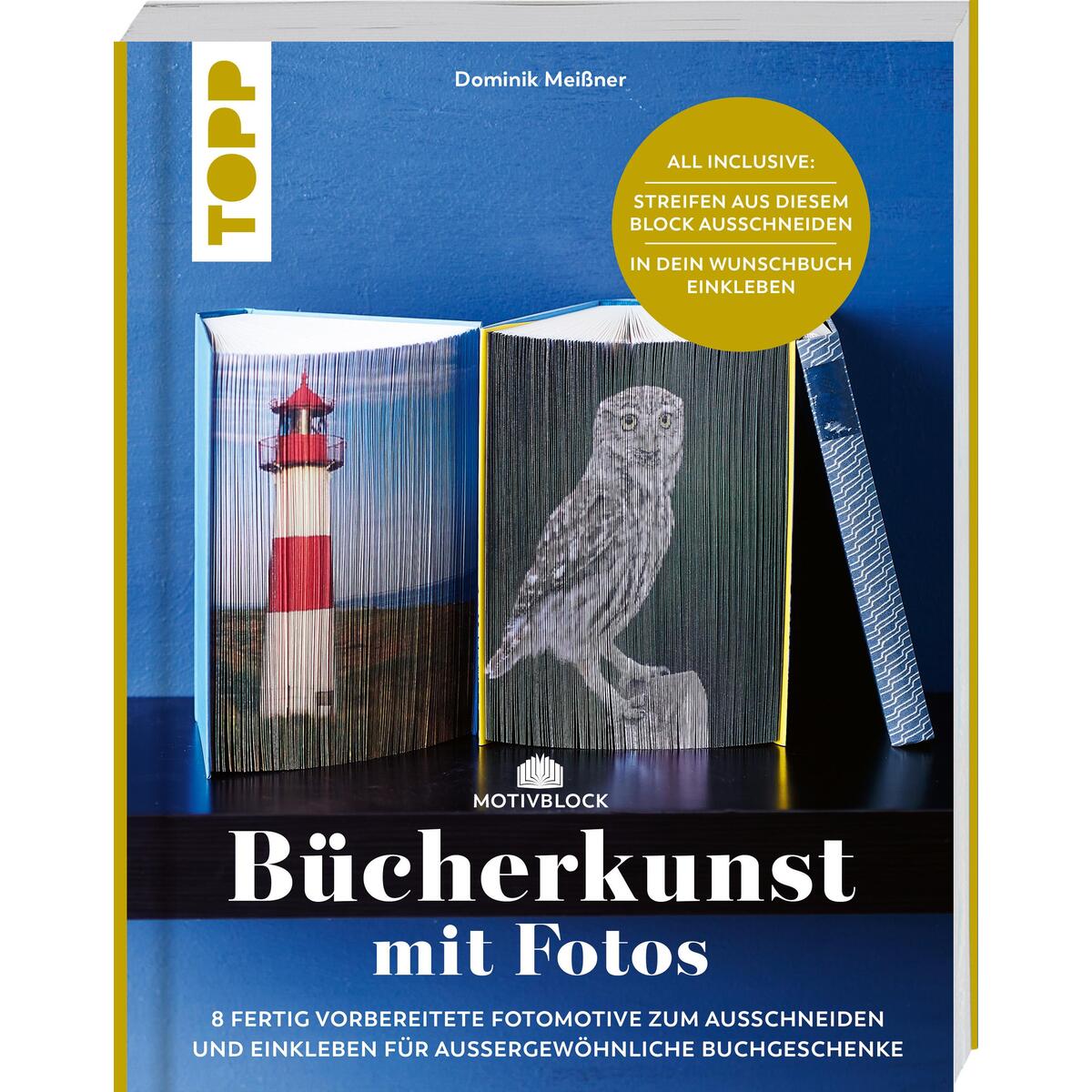 Motivblock - Bücherkunst mit Fotos. In Streifen geschnittene Fotos in ein Buch g... Motivblock - Bücherkunst mit Fotos. In Streifen geschnittene Fotos in ein Buch g... von Frech Verlag GmbH
