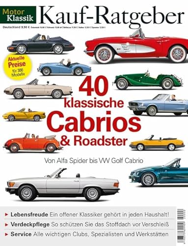 Motor Klassik Kaufratgeber - 40 klassische Cabrios & Roadster: Von Alfa Spider bis VW Golf Cabrio von Motorbuch Verlag