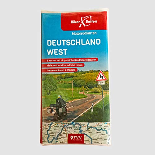 Motorradkarten Set Deutschland West: BikerBetten Tourenkarten 1:300 000 von Touristik-Verlag Vellmar