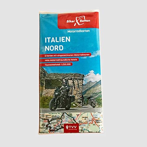 Motorradkarten Set Italien Nord: BikerBetten Tourenkarten 1: 250 000