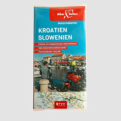 Motorradkarten Set Kroatien Slowenien: BikerBetten Tourenkarten 1:250 000