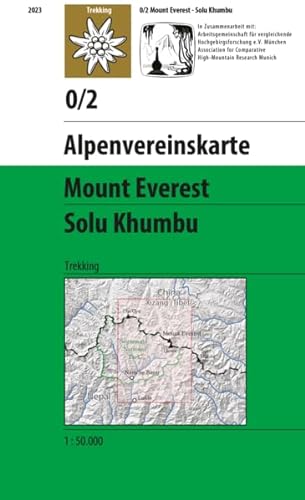 Mount Everest, Solu Khumbu: Trekkingkarte 1:50.000 (Alpenvereinskarten) von Deutscher Alpenverein