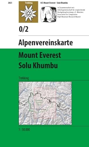 Mount Everest, Solu Khumbu: Trekkingkarte 1:50.000 (Alpenvereinskarten) von Deutscher Alpenverein