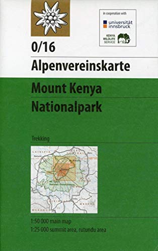 Mount Kenya Nationalpark: Trekkingkarte 1:50.000 und 1:25.000 (Alpenvereinskarten) von Deutscher Alpenverein