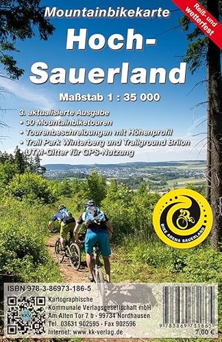 Mountainbikekarte Hoch-Sauerland: MTB - Hochsauerland (Reiß- und Wetterfest)