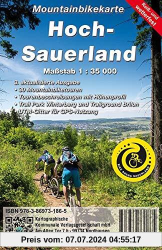 Mountainbikekarte Hoch-Sauerland: MTB - Hochsauerland (Reiß- und Wetterfest)