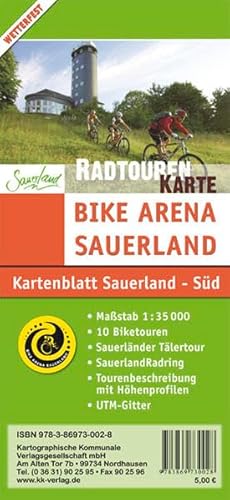 Mountainbikekarte Sauerland - Süd: Bike Arena Sauerland im Maßstab 1:35 000 (Bike Arena Sauerland: Mountainbikekarte)