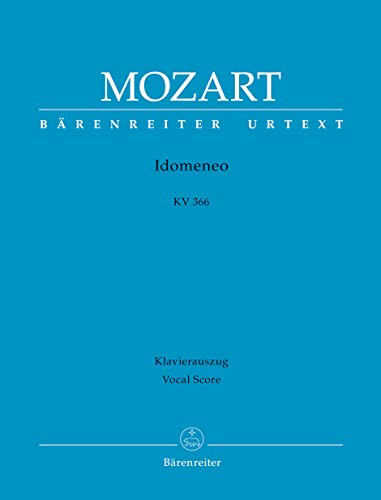 Mozart Idomeneo Vocal Score By Bärenreiter KV 366