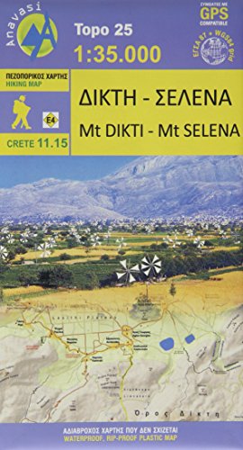 Mt. Dikti, Mt. Selena: Waterproof, rip-proof plastic map. GPS compatible. GGRS 87 + WGS 84 grid (Mount Dikti - Mount Selena)