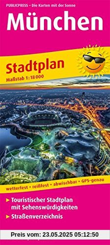 München Stadtplan: Touristischer Stadtplan mit Sehenswürdigkeiten und Straßenverzeichnis. 1:18000 München Stadtplan: Touristischer Stadtplan mit Sehenswürdigkeiten und Straßenverzeichnis. 1:18000