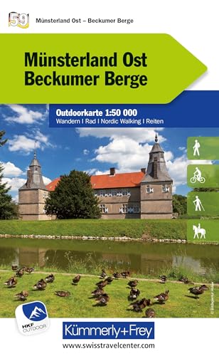 Münsterland Ost - Beckumer Berge Nr. 59 Outdoorkarte Deutschland 1:50 000: Free Download mit HKF Outdoor App (Kümmerly+Frey Outdoorkarten Deutschland, Band 59)