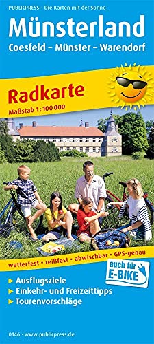 Münsterland, Coesfeld - Münster - Warendorf: Radkarte mit Ausflugszielen, Einkehr- & Freizeittipps, wetterfest, reissfest, abwischbar, GPS-genau. 1:100000 (Radkarte: RK) von FREYTAG-BERNDT UND ARTARIA