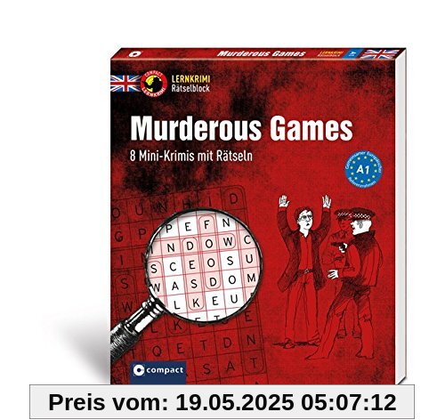 Murderous Games (A1): 8 Mini-Krimis mit Rätseln (Compact Lernkrimi Rätselblock)