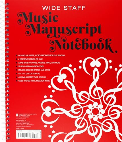 Music Manuscript Notebook Wide Staff von Peter Pauper Press