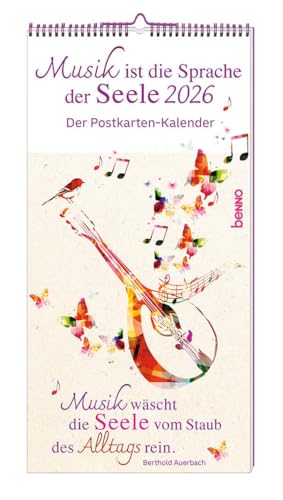 Musik ist die Sprache der Seele 2026: Der Postkarten-Kalender Musik ist die Sprache der Seele 2026: Der Postkarten-Kalender von St. Benno