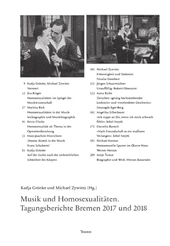 Musik und Homosexualitäten.: Tagungsberichte Bremen 2017 und 2018 von TEXTEM VERLAG