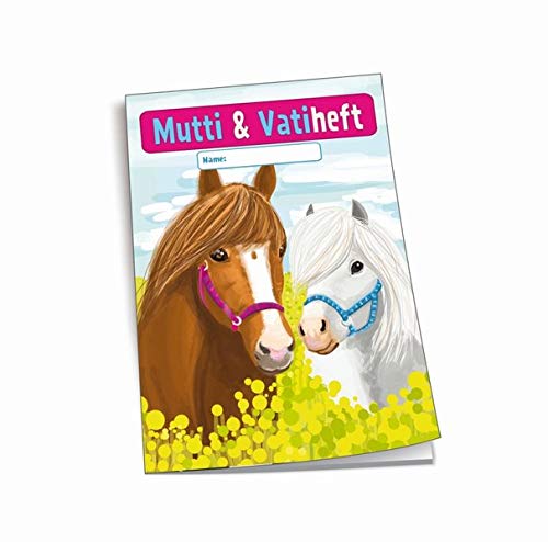 Mutti- und Vatiheft Pferde: A6, 48 linierte Seiten, mit Klarsichtumschlag von Troetsch