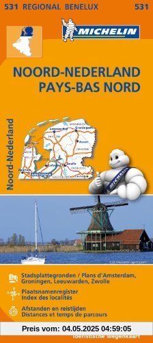 NEDERLAND NOORD / PAYS-BAS NORD 11531 CARTE ' REGIONAL ' MICHELIN KAART