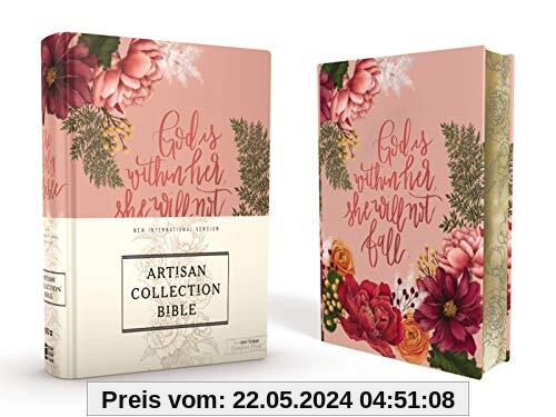 NIV, Artisan Collection Bible, Cloth over Board, Pink Floral, Designed Edges under Gilding, Red Letter, Comfort Print