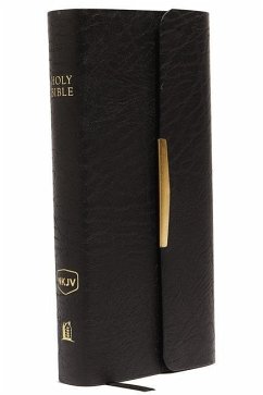 NKJV, Checkbook Bible, Compact, Bonded Leather, Black, Wallet Style, Red Letter Edition von Harper Collins Publ. USA